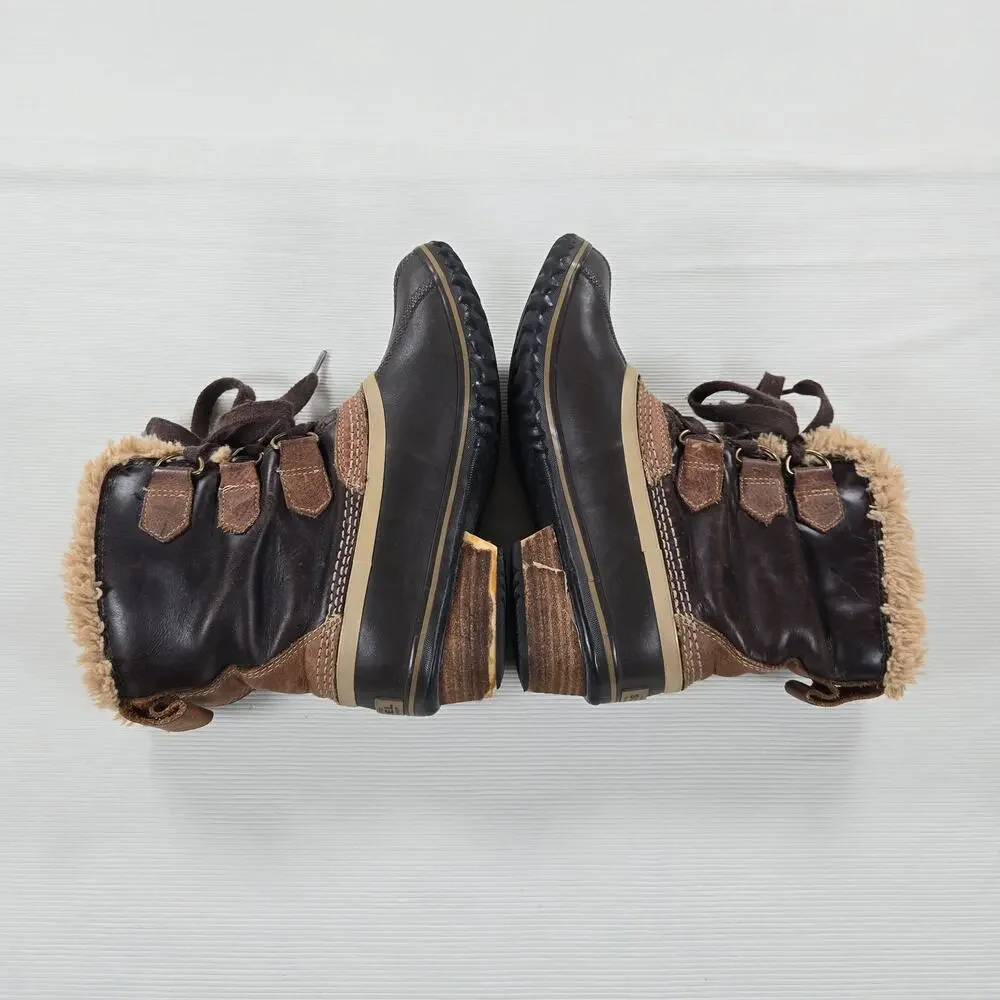 Sorel Slim Pack Trail Brown Winter Boot‎ in Brown Women's Size 7